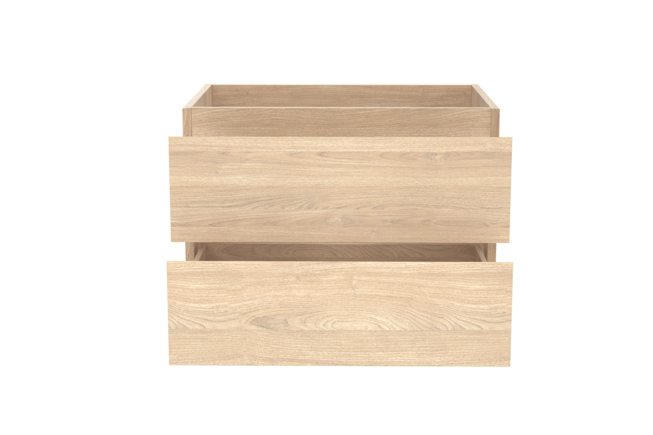 Balmani Mitra zwevende wastafelonderkast 75 x 55 cm fineer natuur eik 2 lades