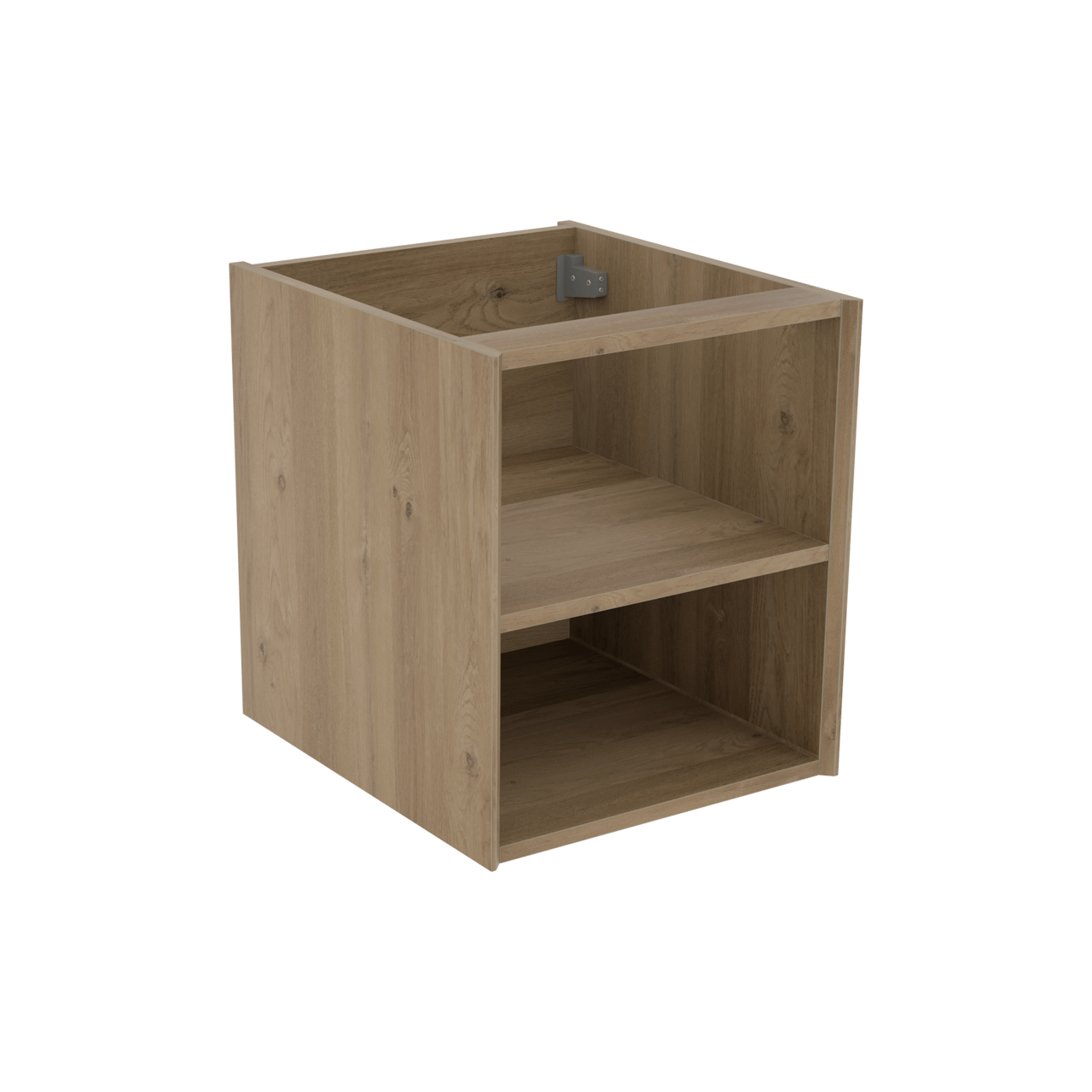 Storke Edge meuble sous-lavabo suspendu 45 x 52 cm chêne brut avec 2 niches