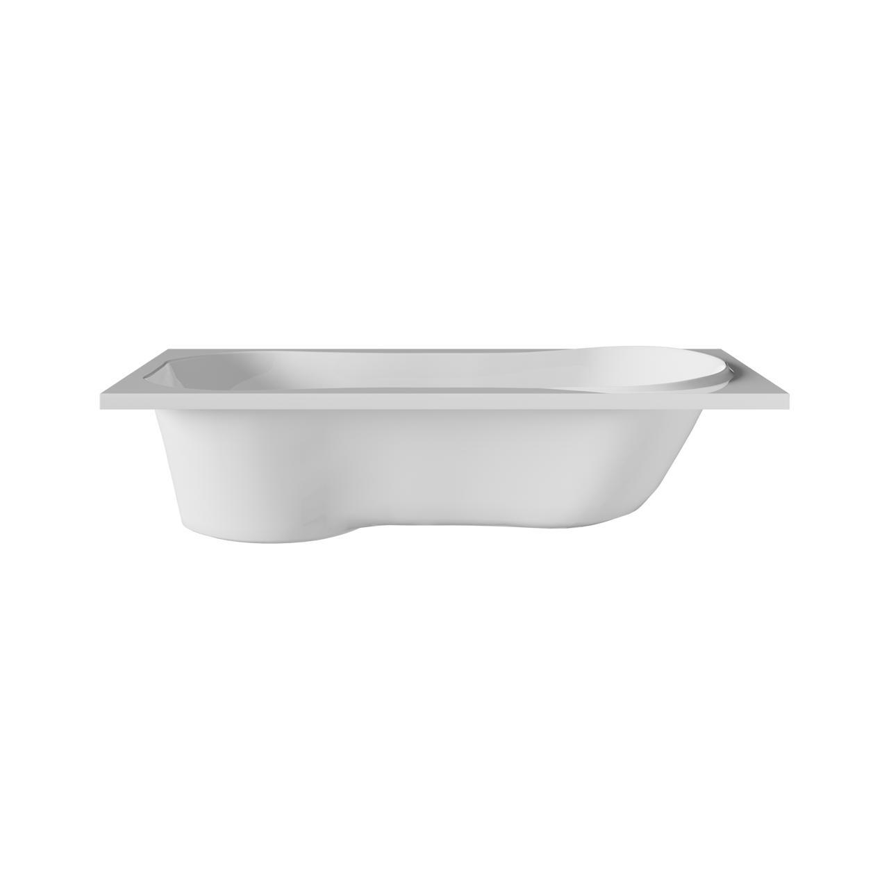 Luca Varess Trasime 1-Personen-Einbaubadewanne: 170 x 75 cm, Acryl, Weiß Glänzend
