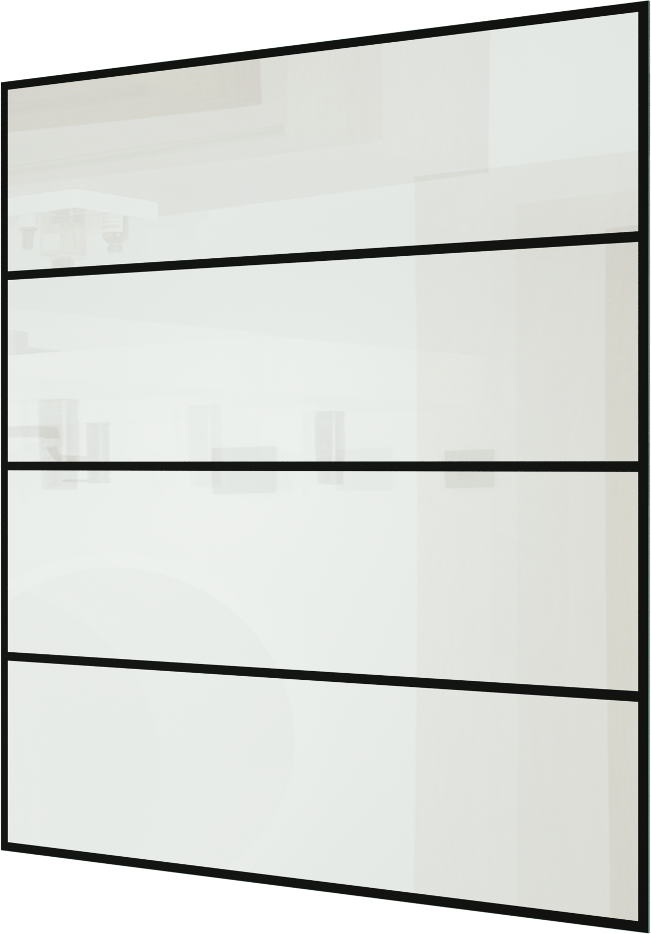 Balmani Modular douche à l'italienne 180 x 200 cm verre lined profil noir mat