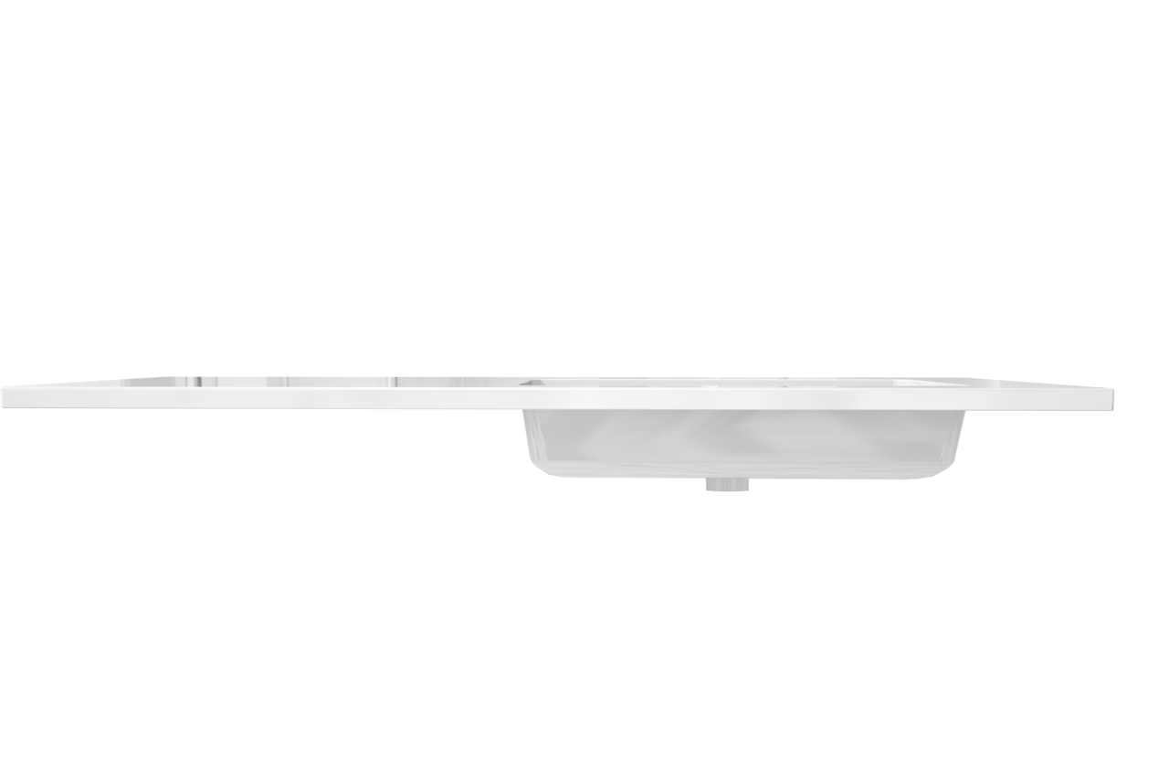 Storke Diva asymmetrisch rechtse wastafel glanzend composiet marmer 120 x 52 cm combinatie kast 45 cm