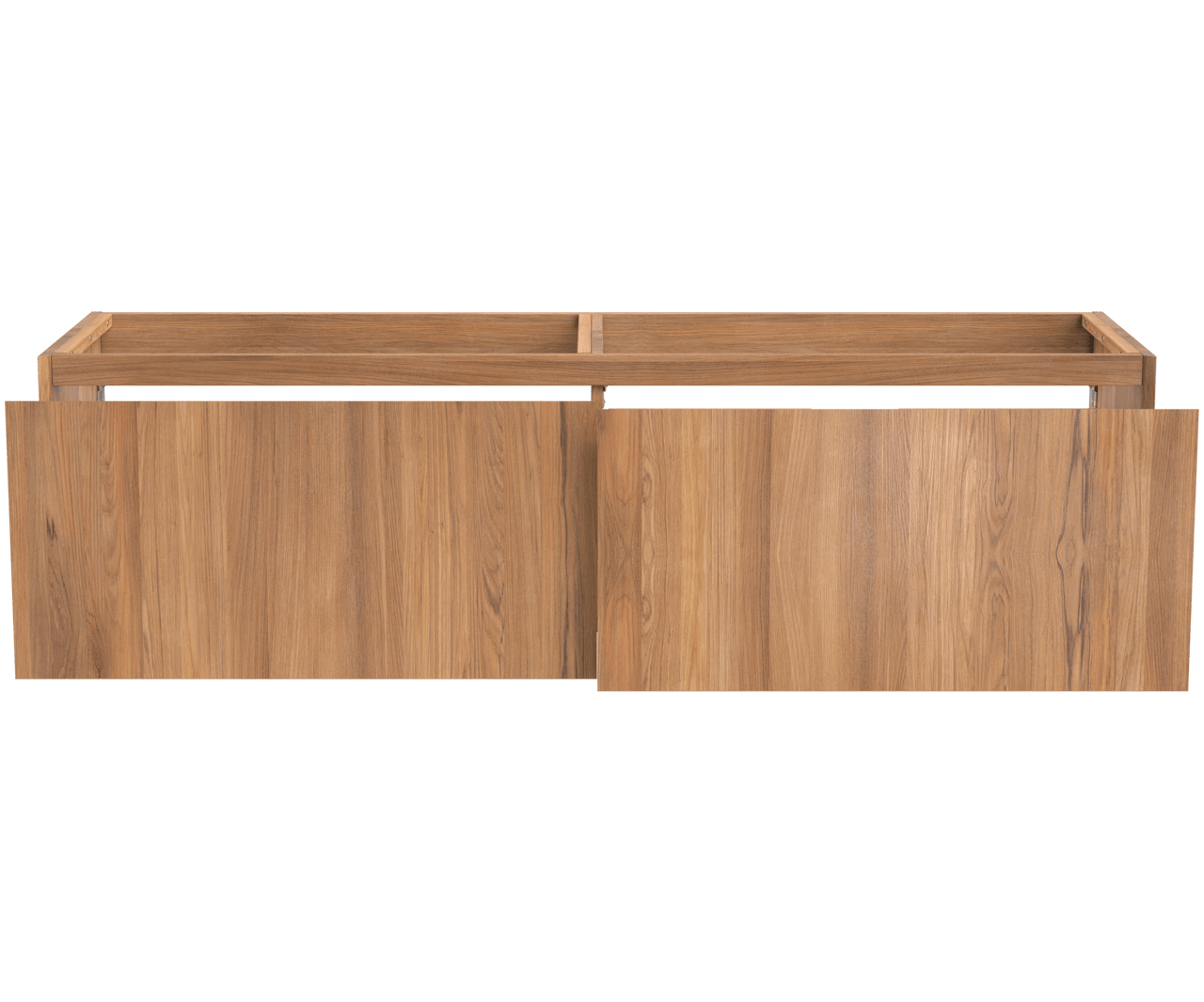Balmani Idra by Mitra hängender Waschbeckenunterschrank: 180 x 55 cm, Teak, 4 Schubladen