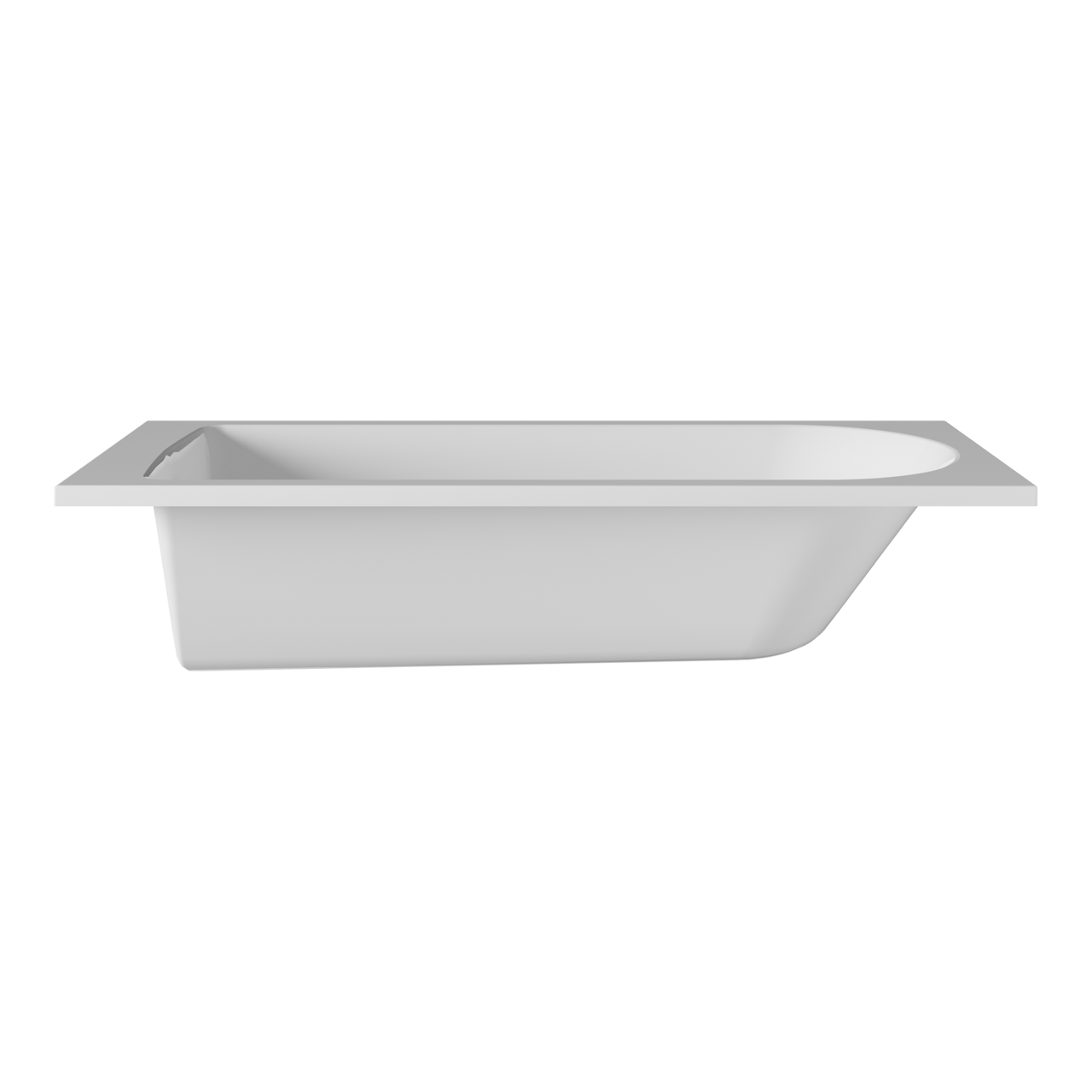 Luca Varess Rosala baignoire encastrable mono 170 x 70 cm acrylique Blanc Brillant
