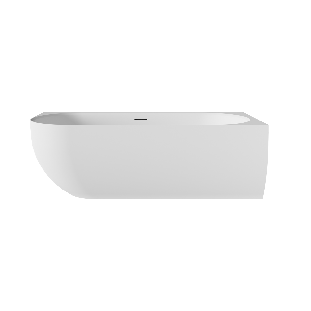 Balmani Forte 2-Personen-Eckbadewanne: rechts, 175 x 78 cm, Solid Surface, Weiß matt