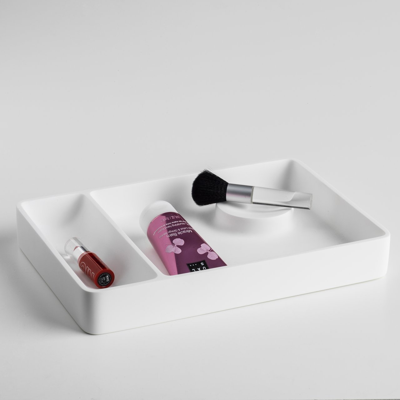Balmani Spazio cosmetica schaal wit Solid Surface 32x22cm