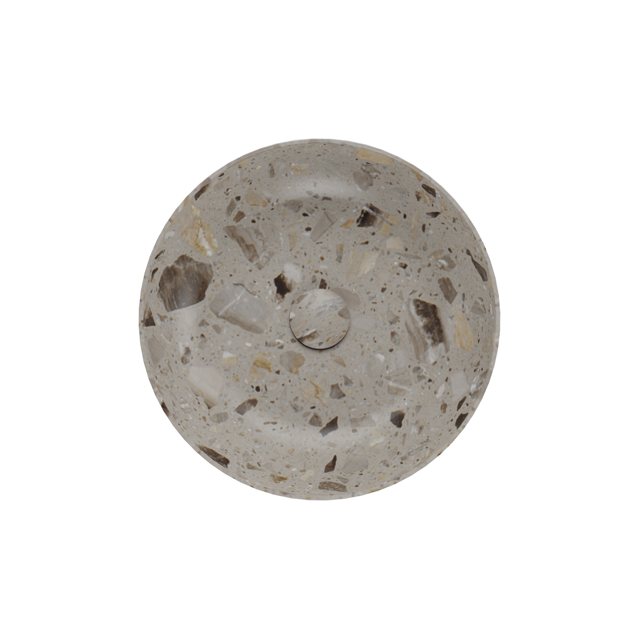 Balmani Still vasque à poser terrazzo greige rond Ø 38 cm