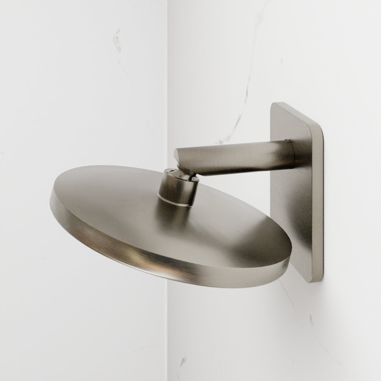 BLAUFOSS Onos 250  hoofddouche rond 25 cm met douchearm  Brushed Coolmetal
