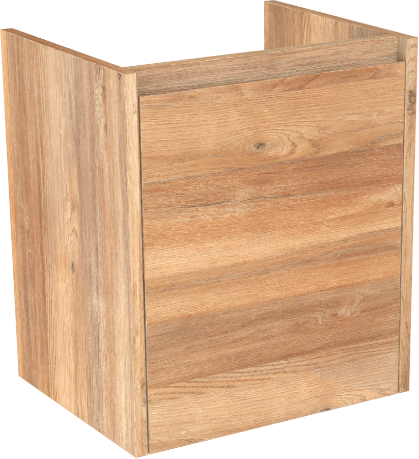 Storke Seda zwevend wastafelonderkast 45 x 35 cm ruwe eik deur