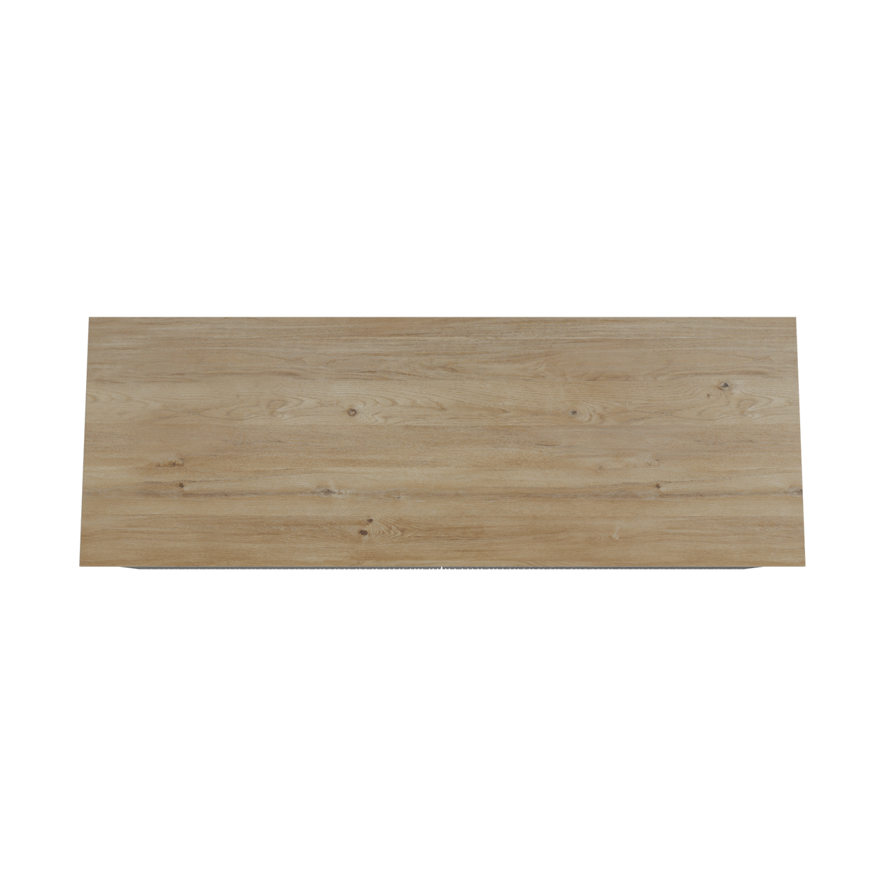 Storke Ribs zwevend badmeubel 150 x 52 cm zwart eiken met Panton enkel of dubbel wastafelblad in melamine ruw eiken, Verticale asymmetrische rechte ribbel