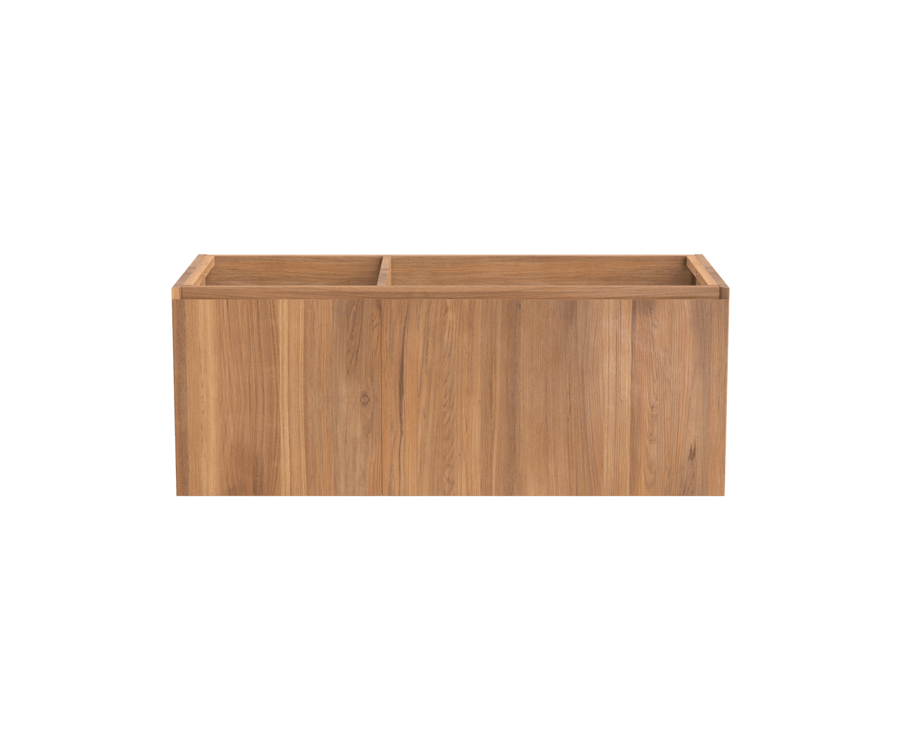 Balmani Idra by Mitra meuble sous-lavabo suspendu 120 x 55 cm asymétrique droite teck 4 tiroirs