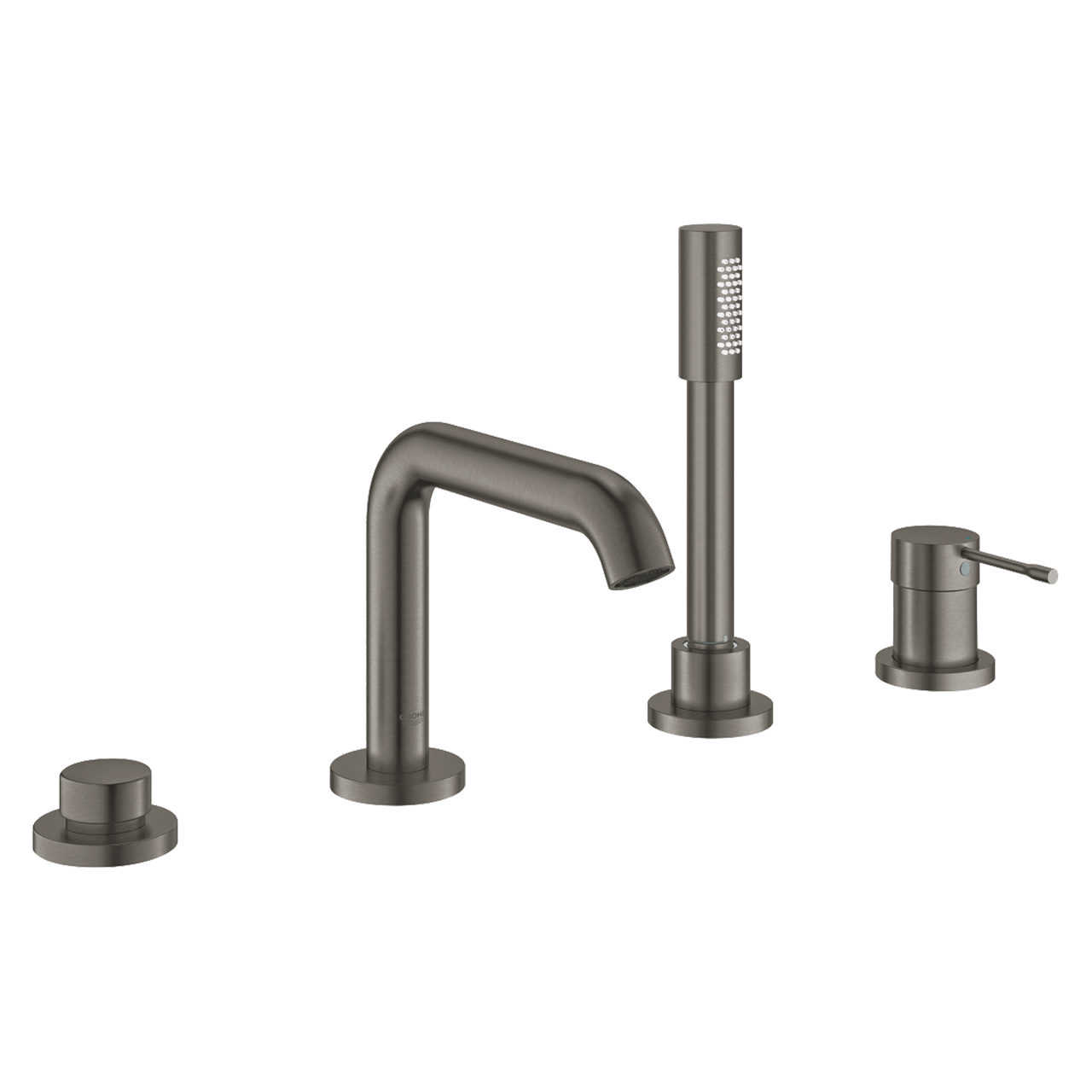 Grohe Essence 4-gats badrandkraan met douchekop Brushed Hard Graphite