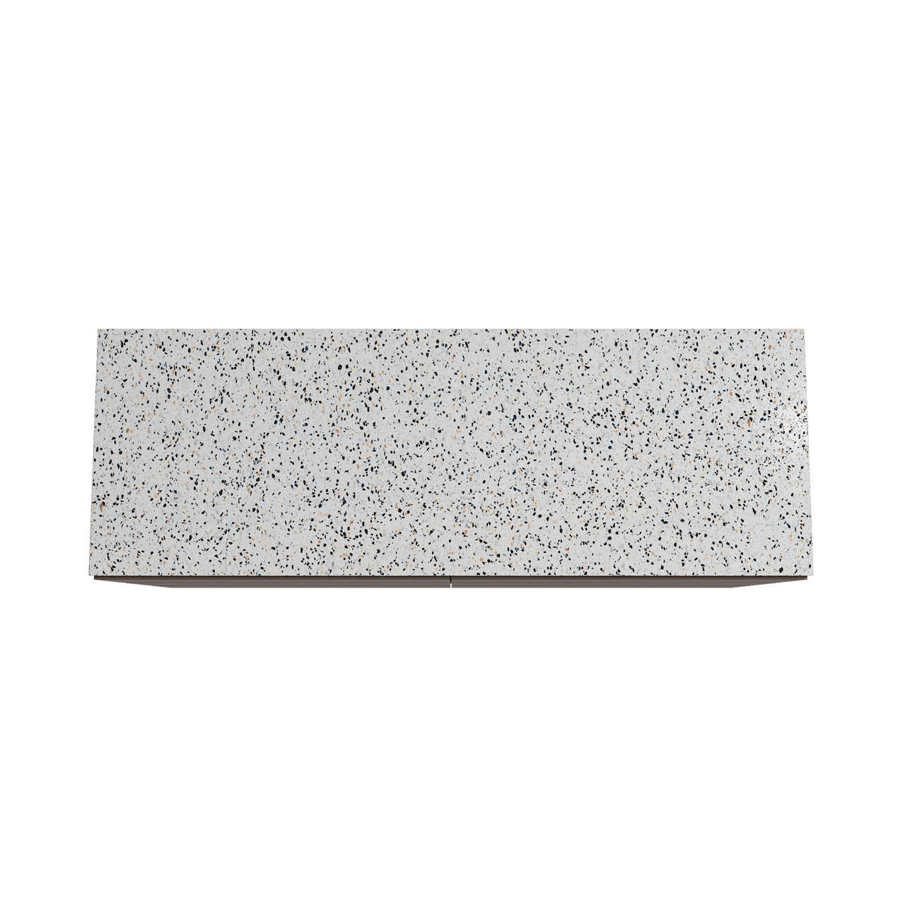 Storke Edge freistehendes Möbelstück Set: 150 x 52 cm, Nussbaum, mit Tavola Einzel- oder Doppel Waschtischplatte, Terrazzo in Weiß/Schwarz matt