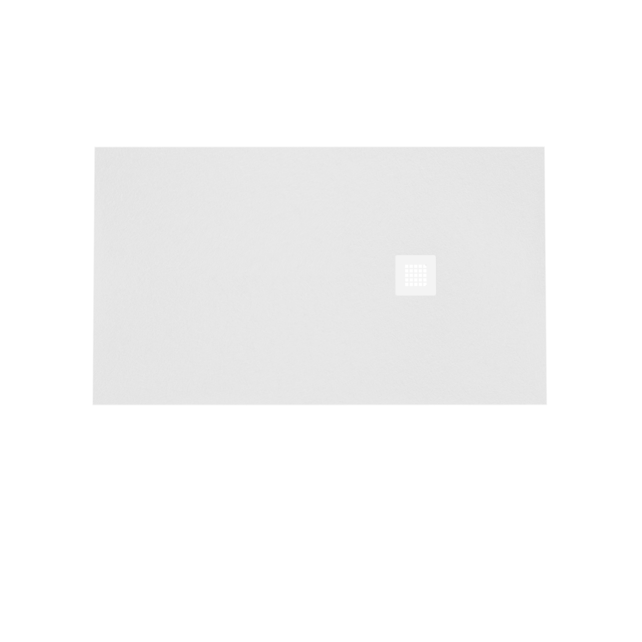 Balmani Vega receveur de douche 140 x 80 cm marbre composite blanc mat structure en ardoise