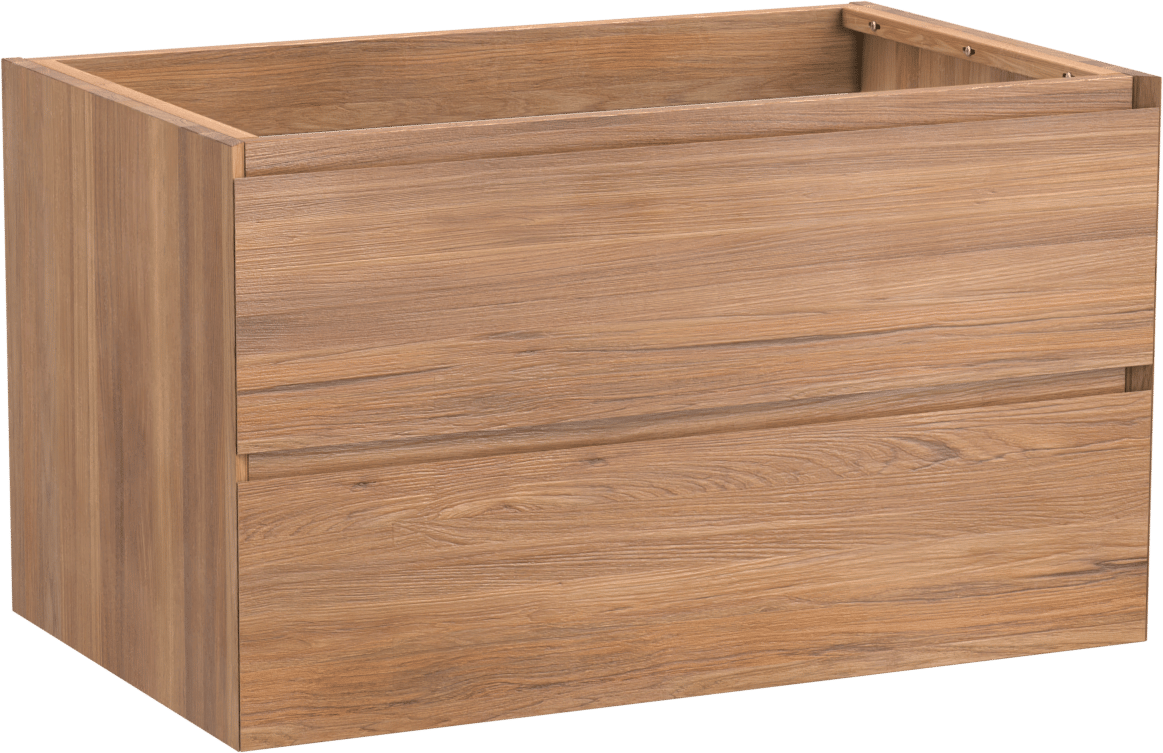 Balmani Mitra zwevende wastafelonderkast 90 x 55 cm teak 2 lades