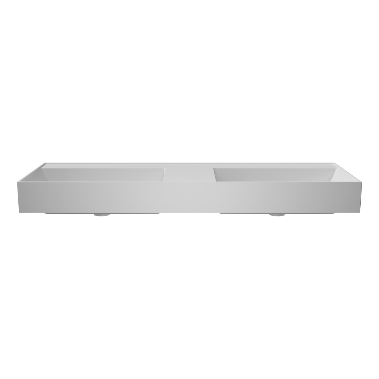 Balmani Argila dubbele wastafel composietmarmer Glanzend Wit 120 x 46 cm