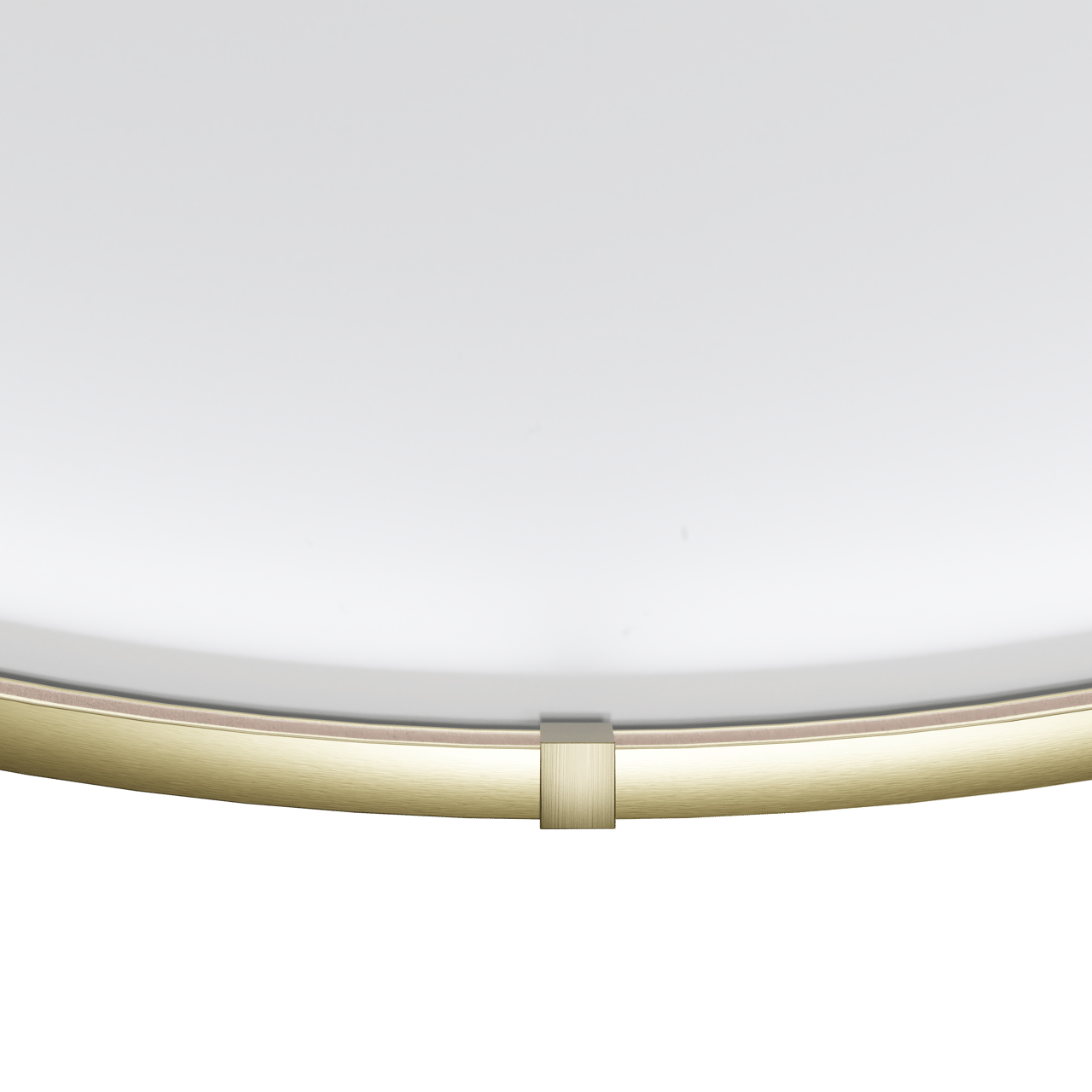 Balmani Secret rund Brushed Champagne Gold Badezimmerspiegel Ø 70 cm mit Spiegelbeleuchtung und Anti-Beschlag Spiegelheizung