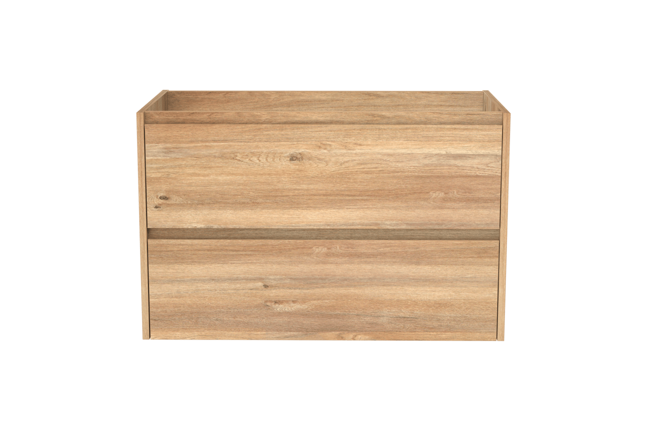 Storke Seda meuble sous-lavabo suspendu 95 x 52 cm chêne brut 2 tiroirs