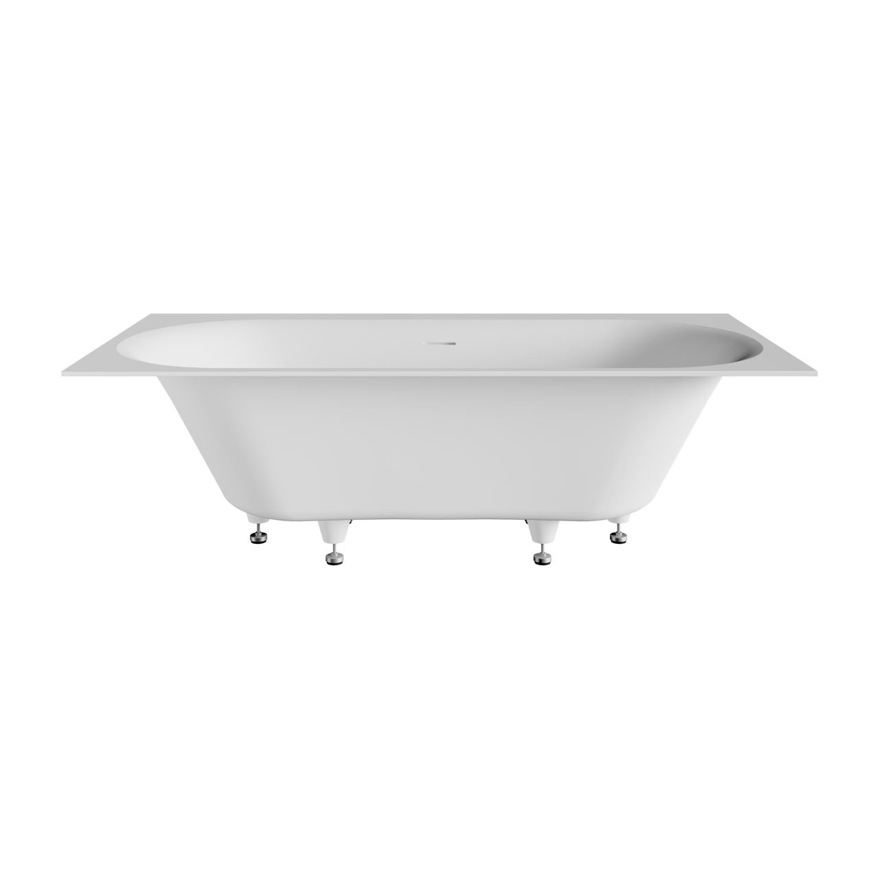 Balmani Rallanta Cresta baignoire encastrable duo 180 x 90 cm Solid Surface blanc mat
