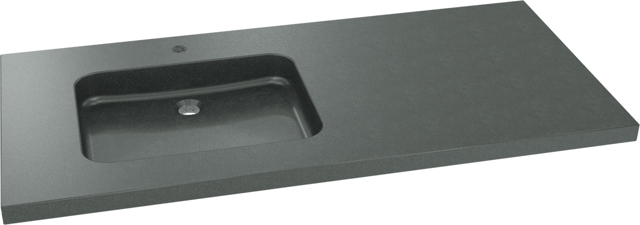 Balmani Napoli asymmetrisch linkse wastafel verzoete graniet 120 x 55 cm