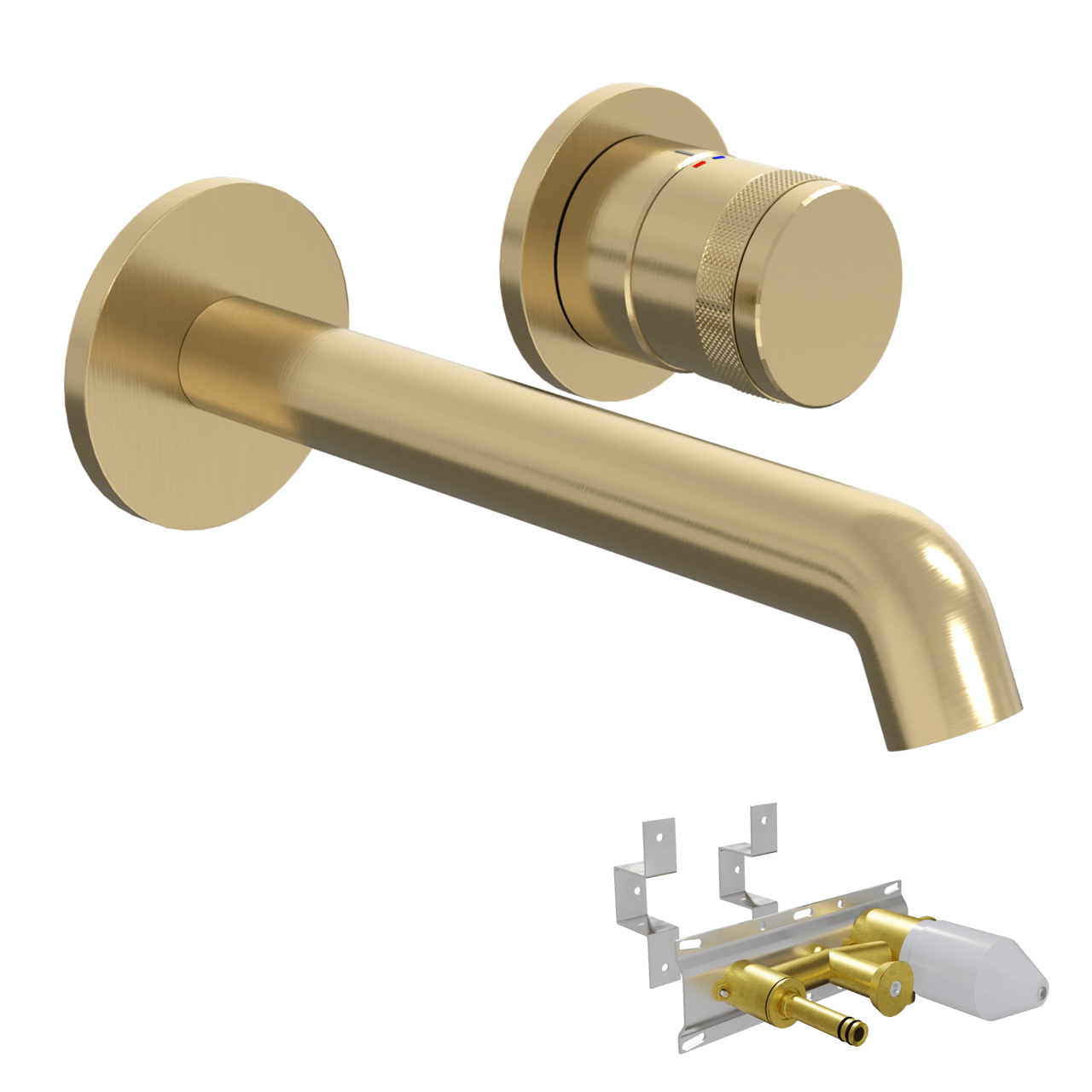 Blaufoss Pavilion inbouw wastafelkraan Brushed Gold incl. inbouwelement