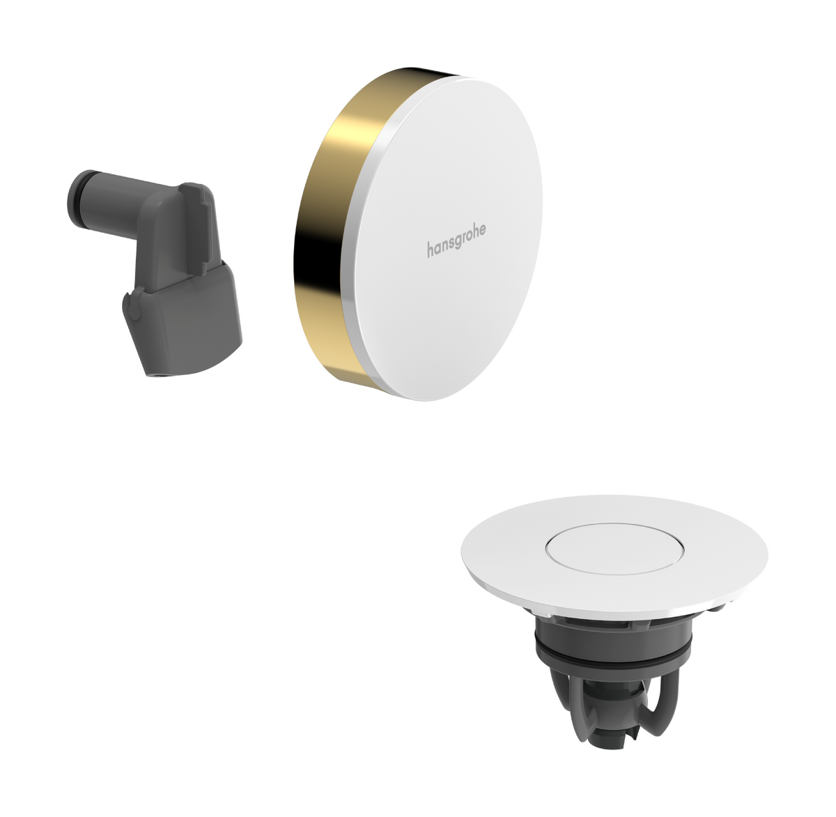 Hansgrohe Exafill afwerkset badvulling, afvoer en overloop Polished Gold Optic