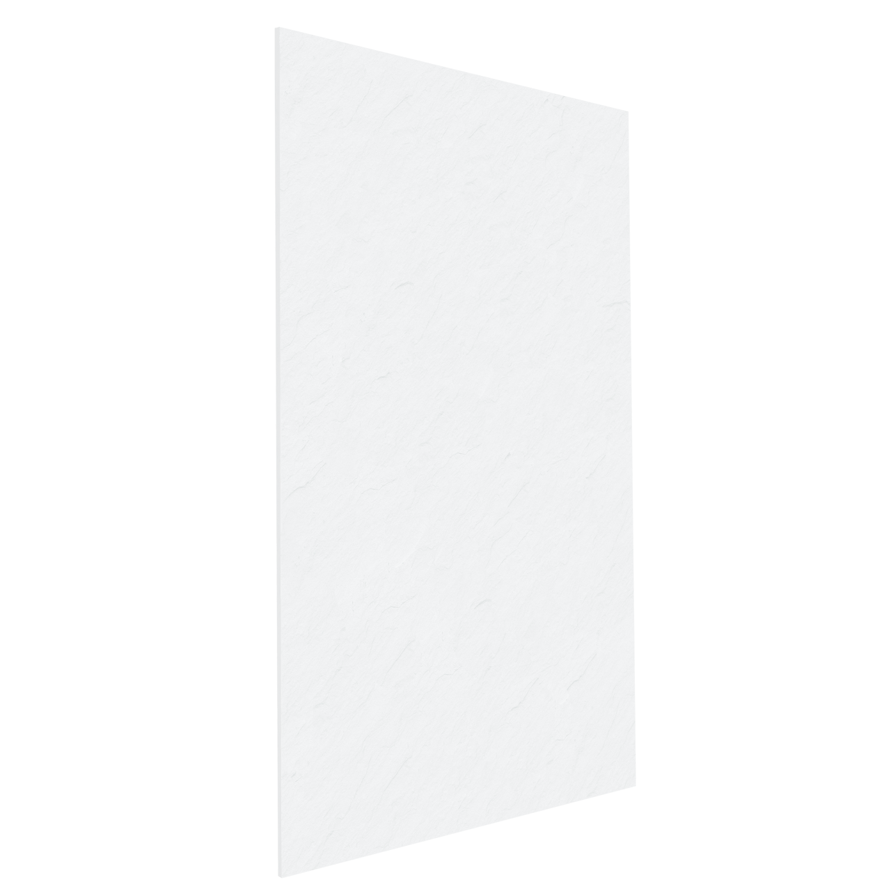 Balmani Zeno panneau mural de douche 140 x 220 cm marbre composite blanc mat texture ardoise