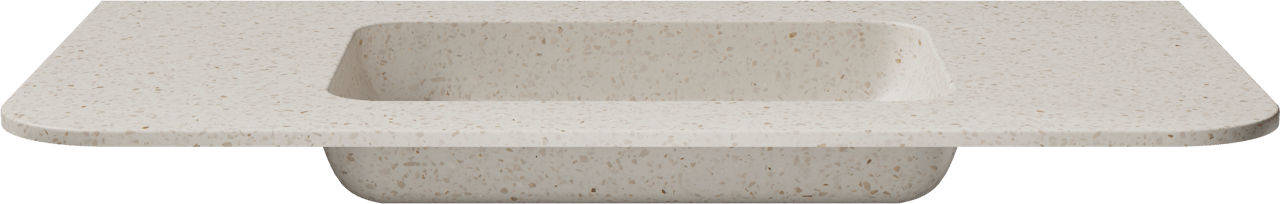 Balmani Moon simple vasque Desert Pearl Terrazzo 100 x 55 cm