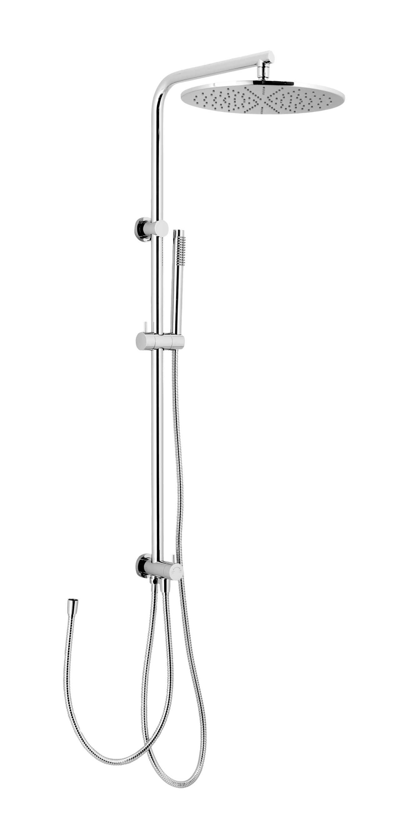Blaufoss Apollo opbouw regendoucheset thermostatische kraan glanzend chroom