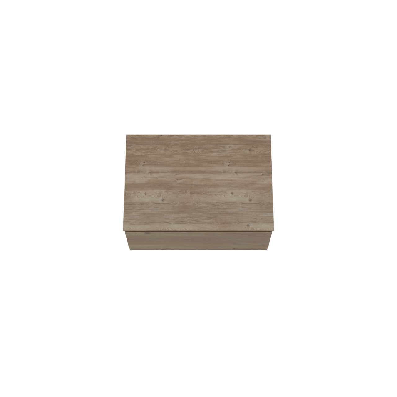 Storke Edge zwevend badkamermeubel 75 x 52 cm ruwe eik met Panton enkel tablet in melamine ruwe eik