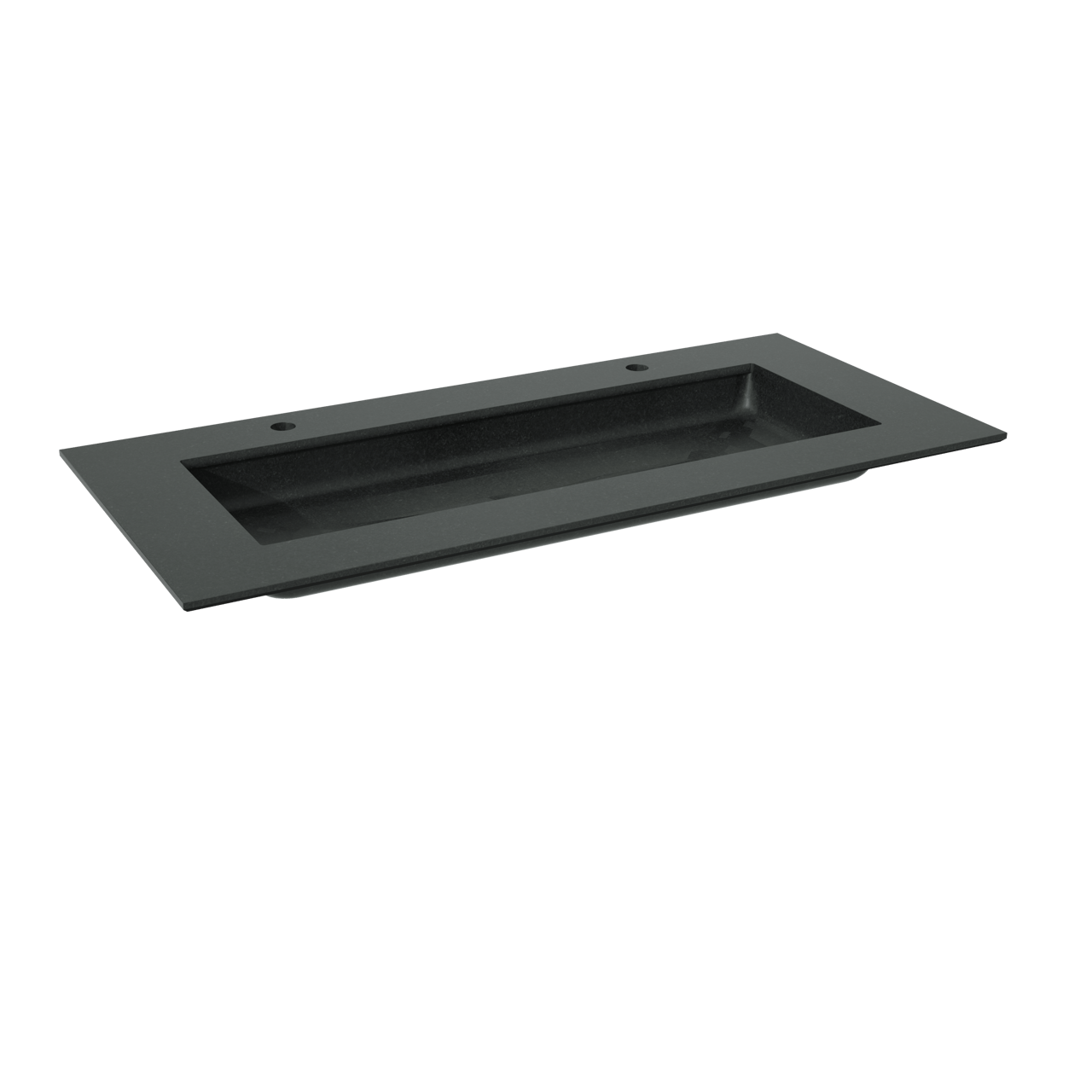 Balmani Tablo Facetta lavabo simple pour 2 trous de robinet granite aiguisé 120 x 55 cm