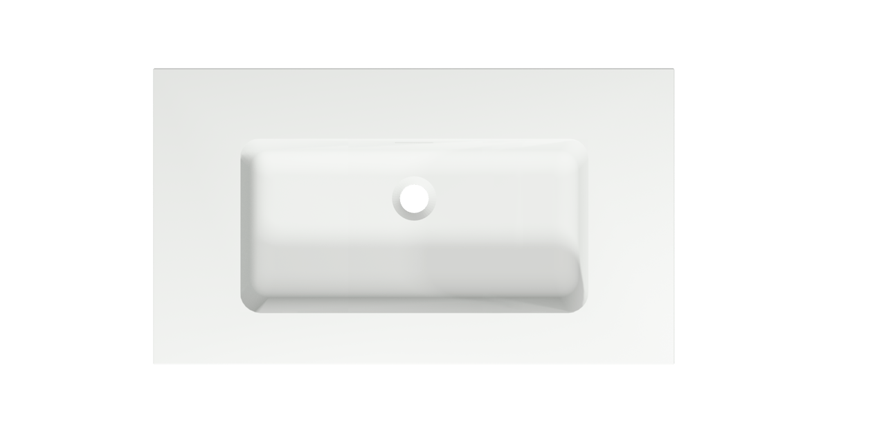 Storke Mata Einzelwaschtisch, Solid Surface matt, 80 x 46 cm