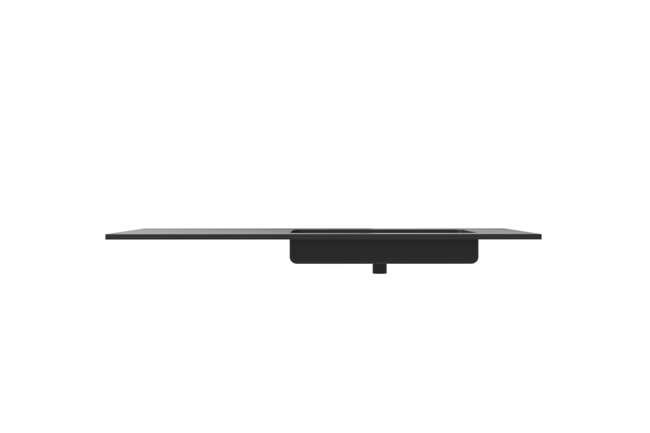 Storke Scuro Waschtisch, rechts, Quarz matt, 120 x 52 cm, Schrankkombination 35 cm