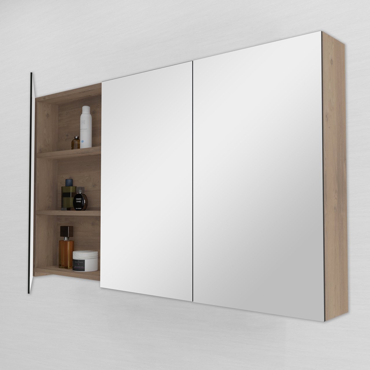 Storke Reflecta spiegelkast 130 x 75 cm ruwe eik