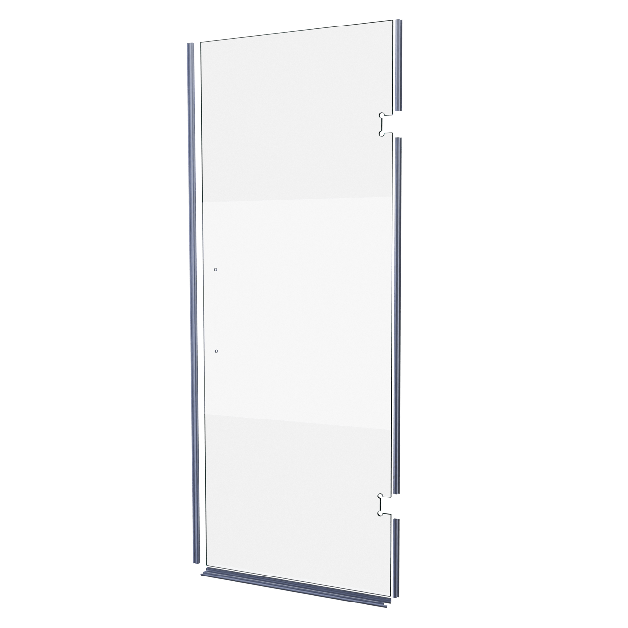 Balmani Modular Panneau en verre et joints pour porte de douche à droite 841 mm Verre transparent avec bande matte