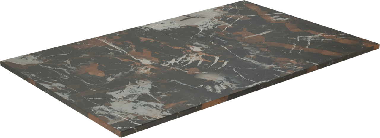 Balmani Stretto Einzelwaschtischplatte, Portoro Marmor gold, 90 x 55 cm