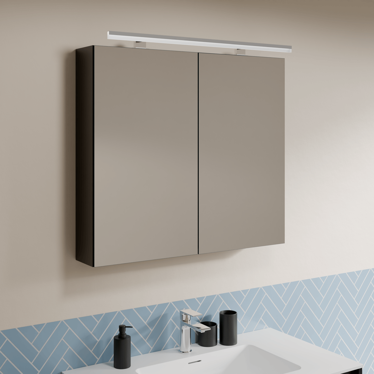 Luca Varess Serena LED luminaire 80 cm chrome