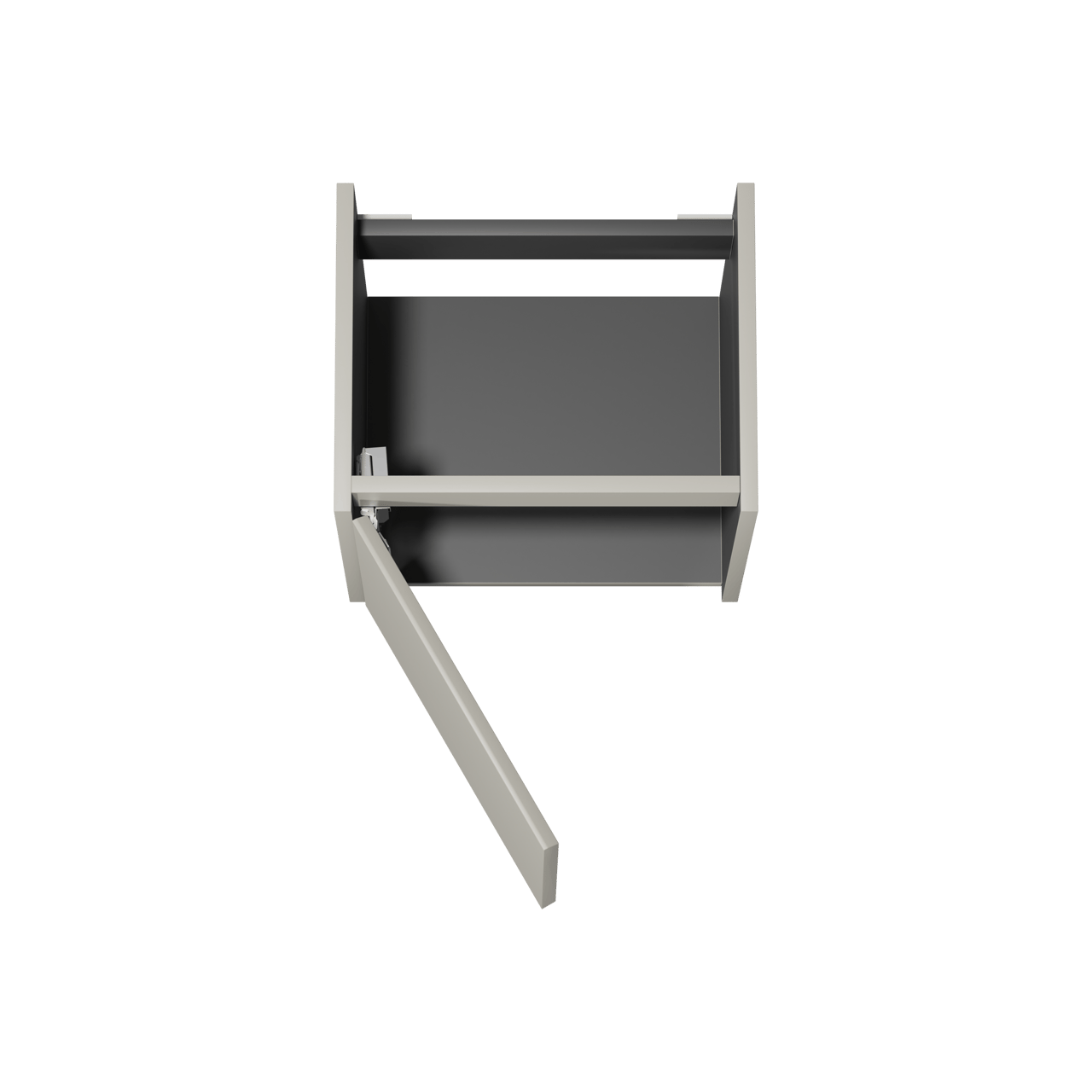 Storke Seda zwevende wastafelonderkast 45 x 35 cm zijdegrijs deur