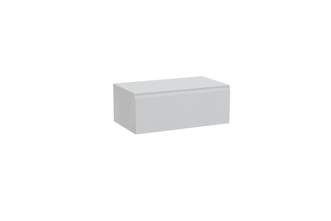 Storke Edge Modulo zwevende wastafelonderkast 85 x 48 cm glanzend wit 1 lade