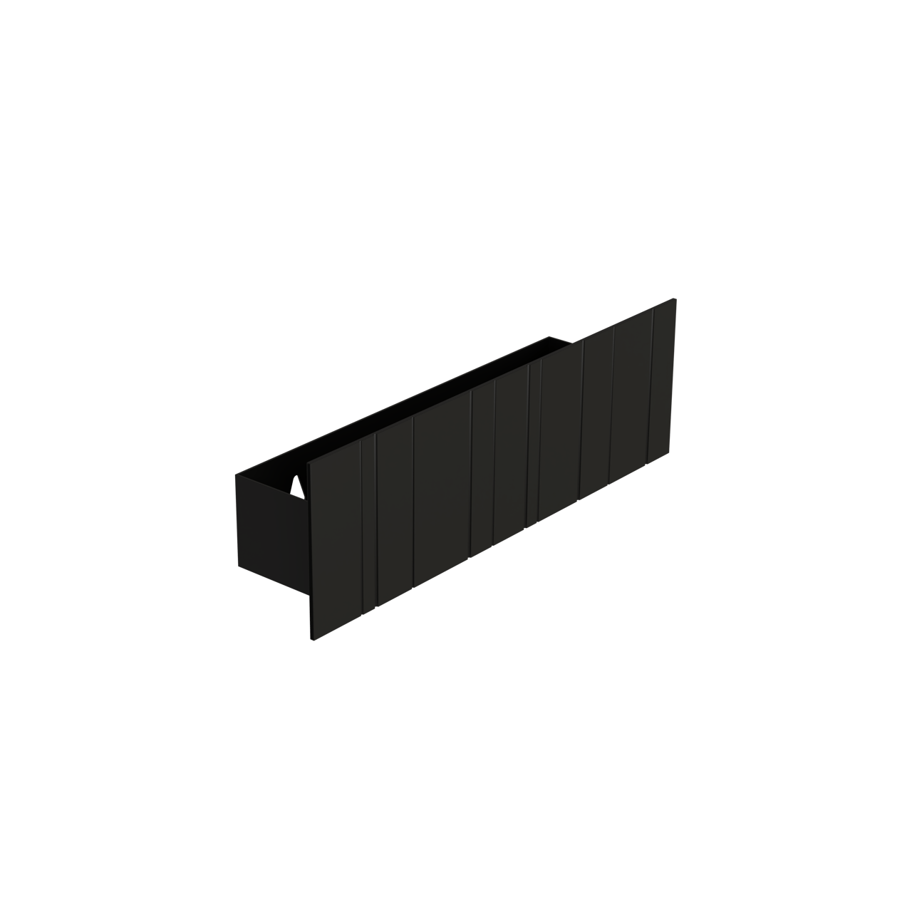 Balmani Uma wandplank mat zwart met groeven 35 x 8.5 cm