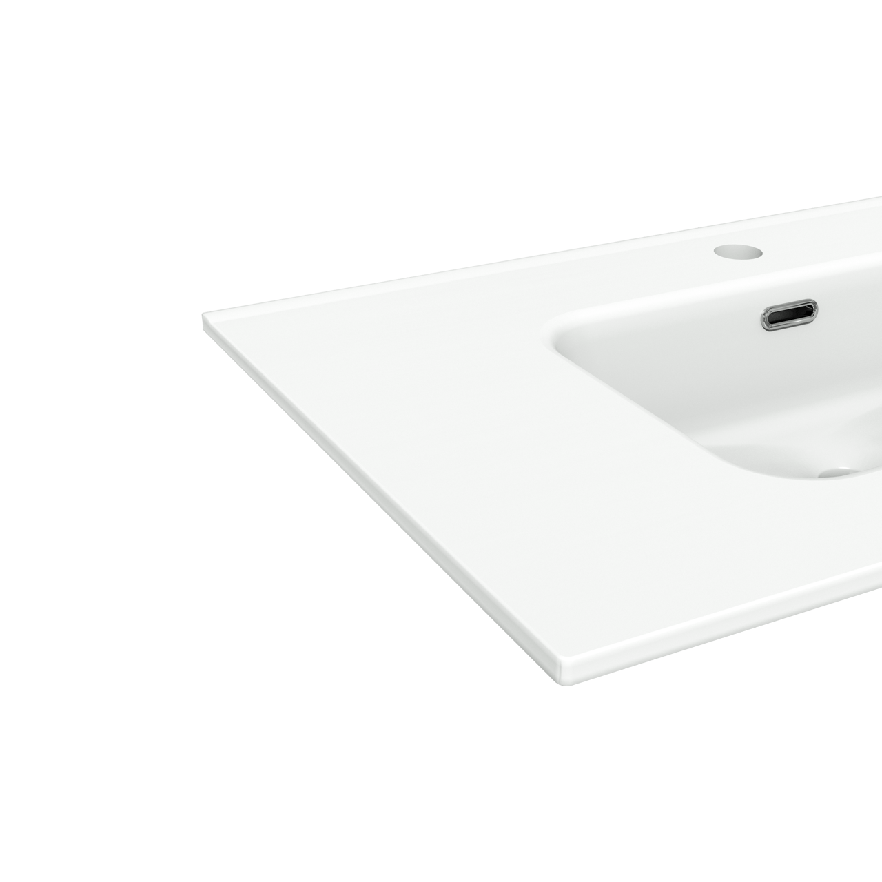 Linie Baro enkele wastafel mat witte porselein 80 x 46 cm