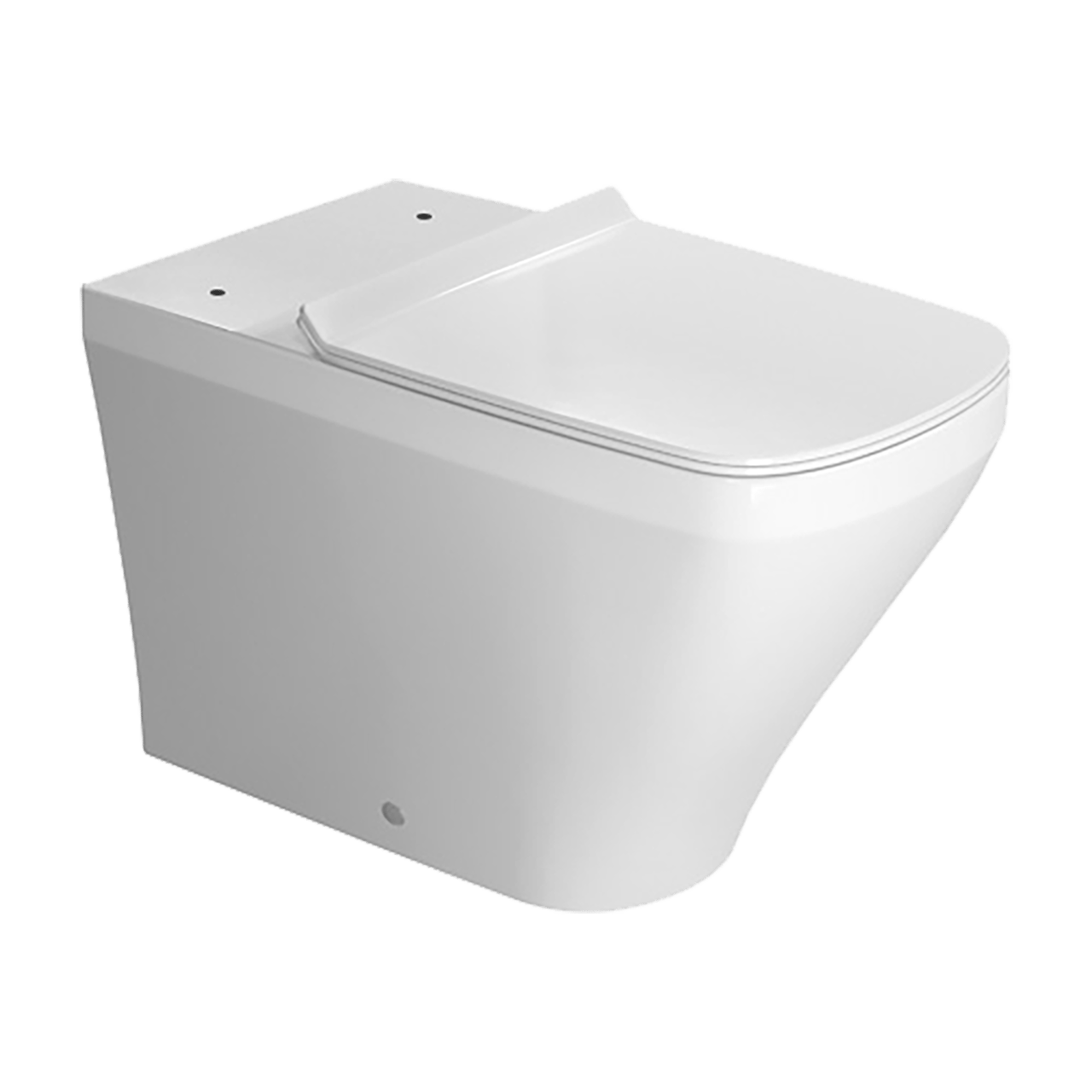 Duravit Durastyle wc à poser blanc sans abattant et réservoir brillant avec rebord