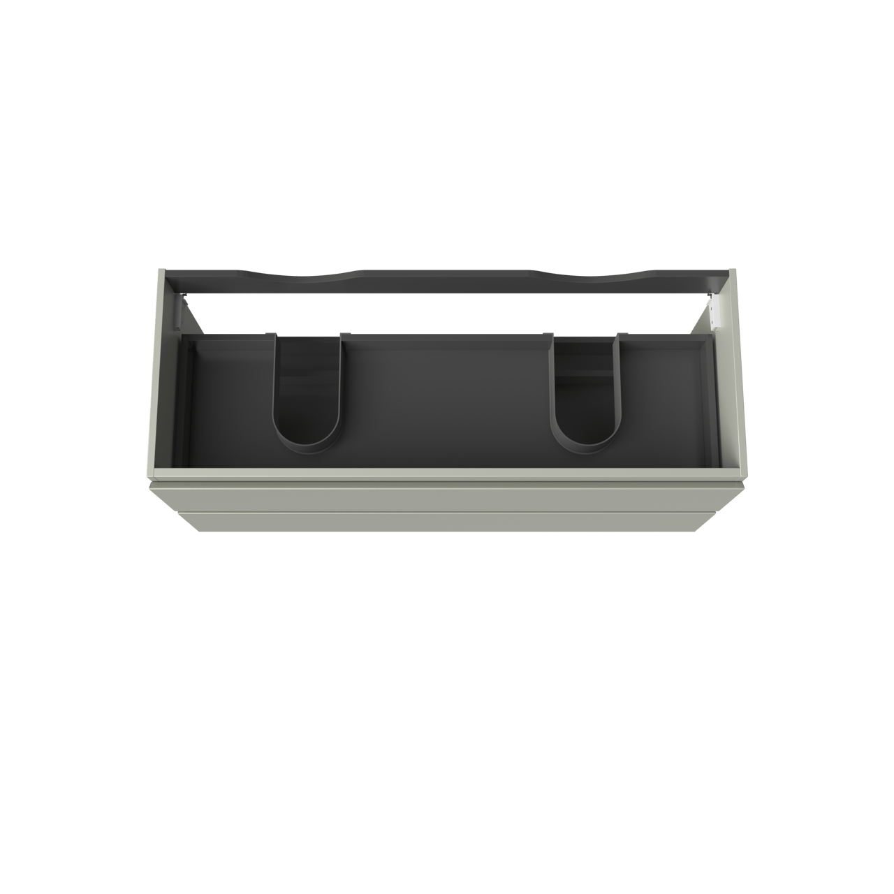 Linie Lado meuble sous-lavabo suspendu 120 x 46 cm Greige 2 tiroirs