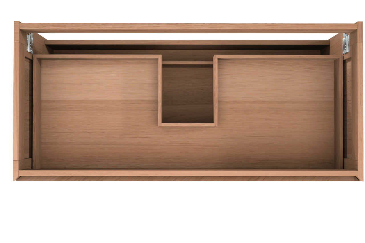 Balmani Mitra meuble sous-lavabo suspendu 120 x 55 cm teck 2 tiroirs