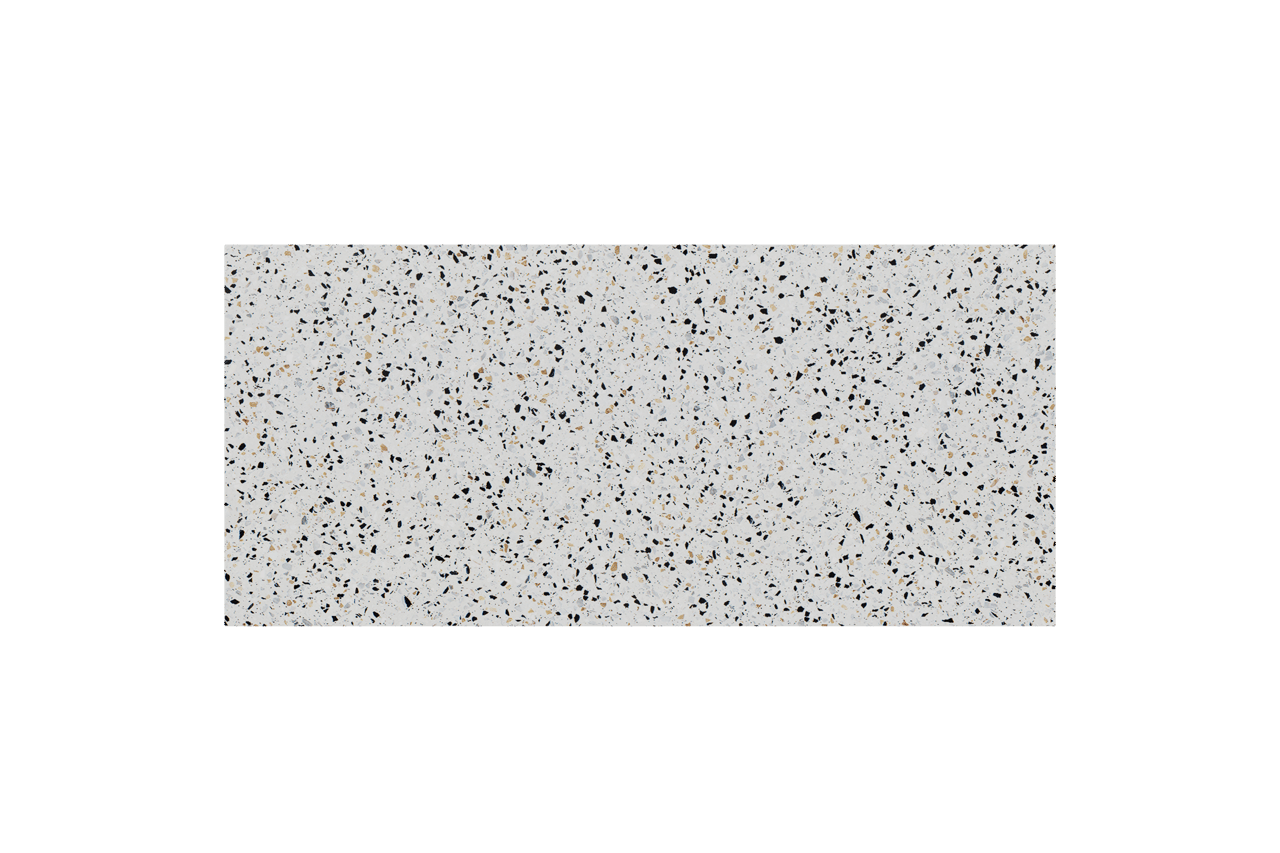 Balmani Stretto enkel of dubbel tablet Bianco Nero terrazzo 120 x 55 cm