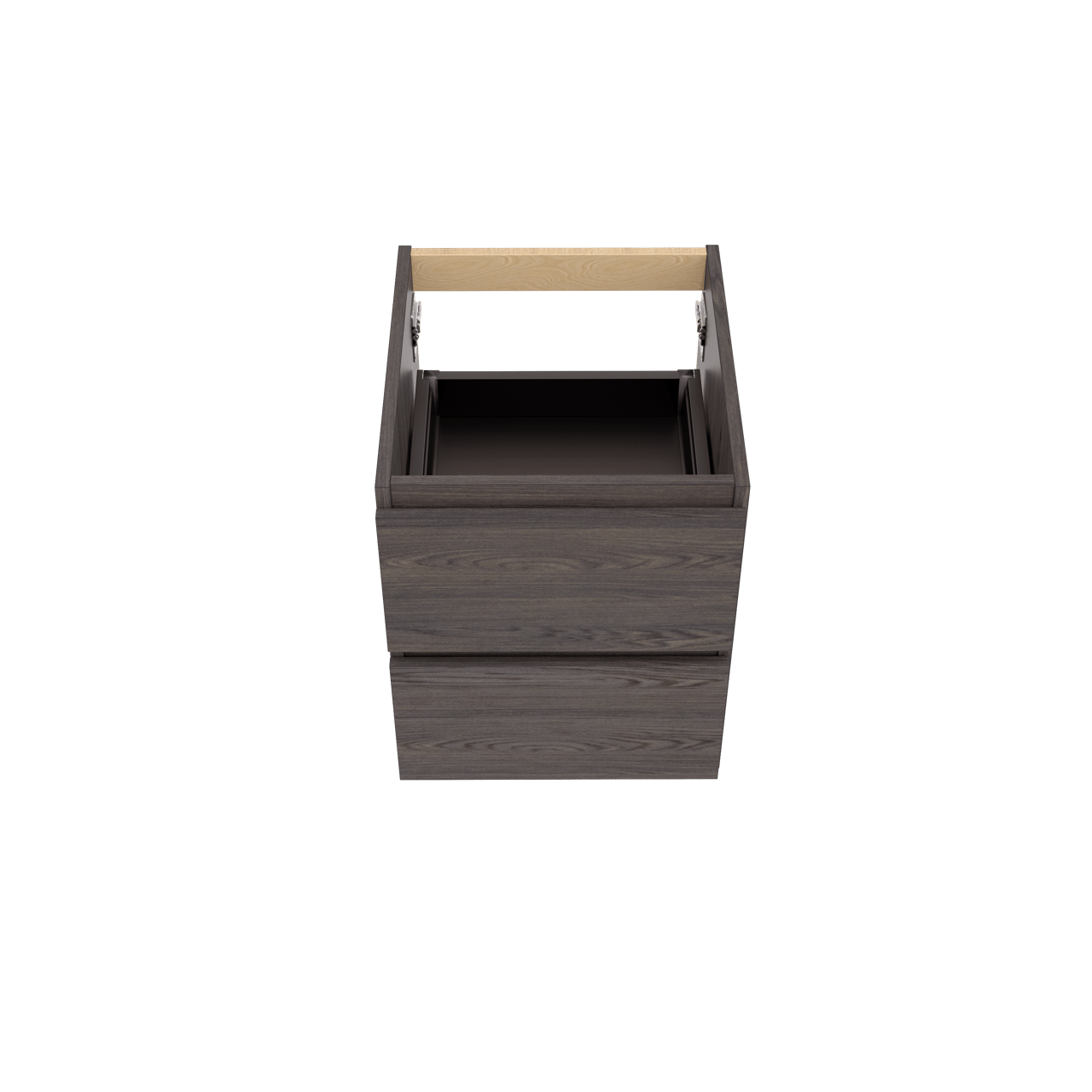 Balmani Lucida meuble sous-lavabo suspendu 45 x 55 cm chêne fumé 2 tiroirs