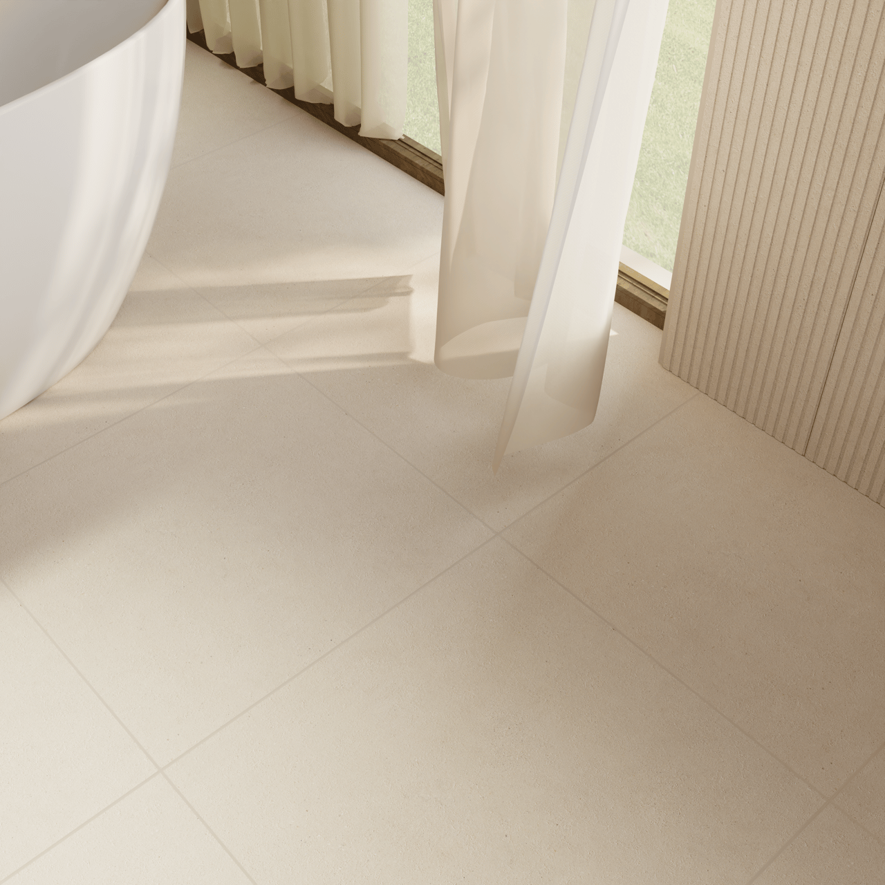Carruzo Nube keramische vloer- en wandtegels 4 stuks 60x60cm Crema