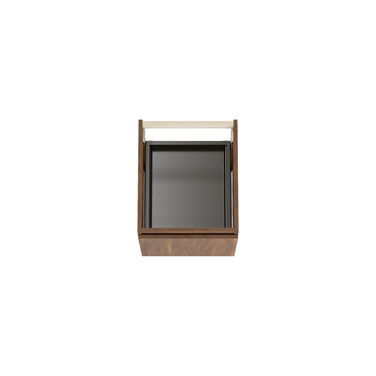 Balmani Sfera by Lucida hängender Waschbeckenunterschrank: 45 x 55 cm, Amerikanischer Nussbaum, 2 Schubladen