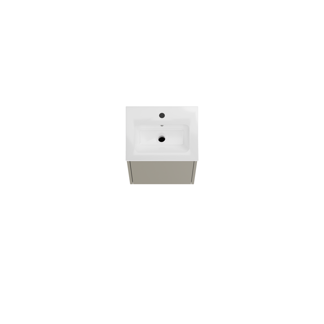 Storke Seda meuble salle de bains suspendu 45 x 35 cm soie grise avec Diva plan simple en marbre composite blanc brillant