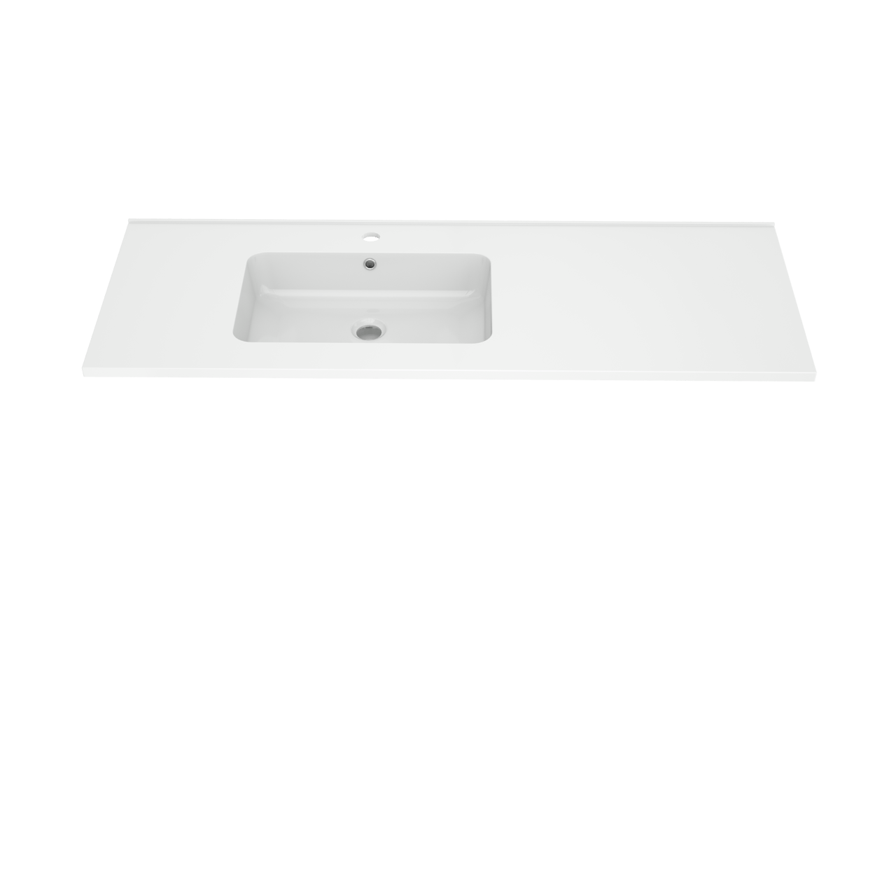 Linie Vano asymmetrisch linkse wastafel glanzend composiet marmer 120 x 46 cm