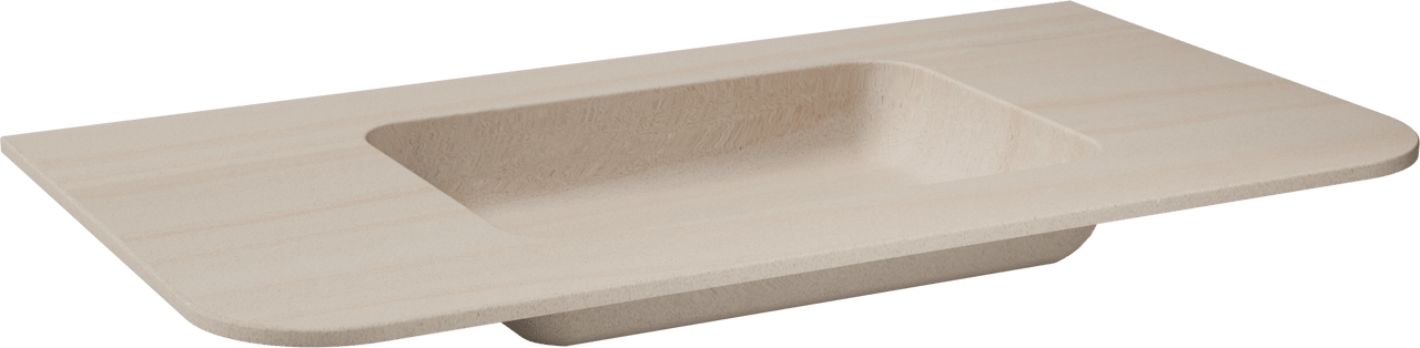 Balmani Moon plan simple Travertin Beige Terrazzo 100 x 55 cm